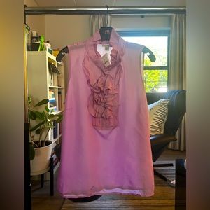 NWT J. Crew Silk Ruffle Blouse